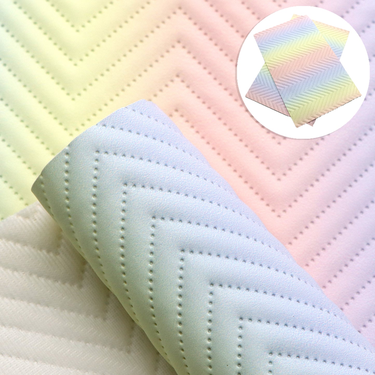 Gradient Rainbow Color Faux Leather Sheets Wholesale