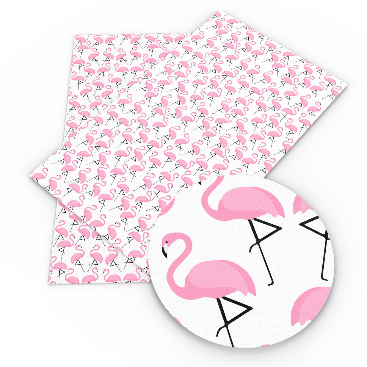 Flamingo Printed Faux Leather Sheets Wholesale