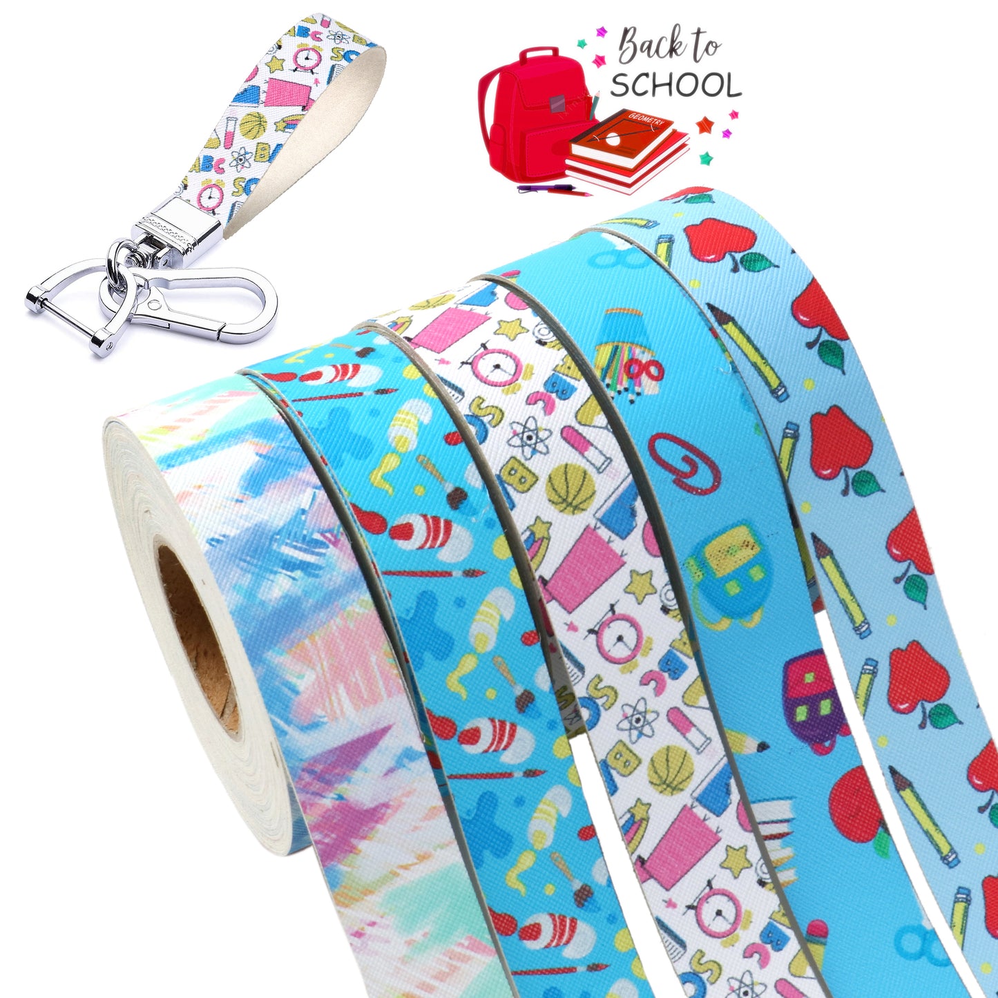 Back to School Printed Faux Leather Ribbon Wholesale