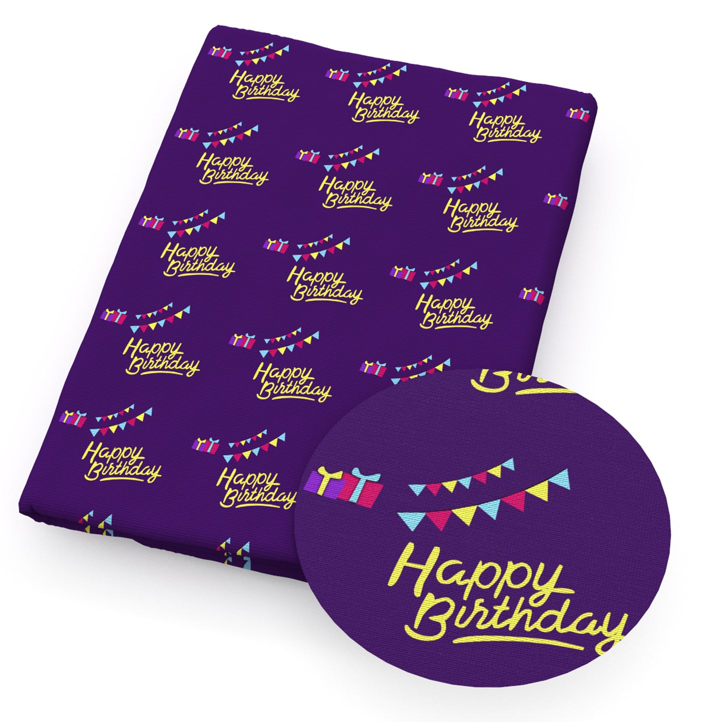 Happy Birthday Printed Faux Leather Sheets Wholesale