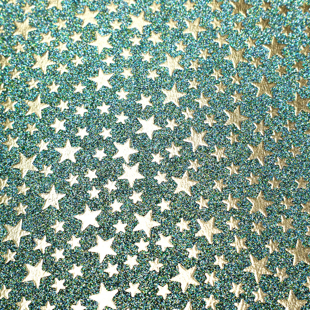 Gold Foil Star Faux Leather Sheets Wholesale
