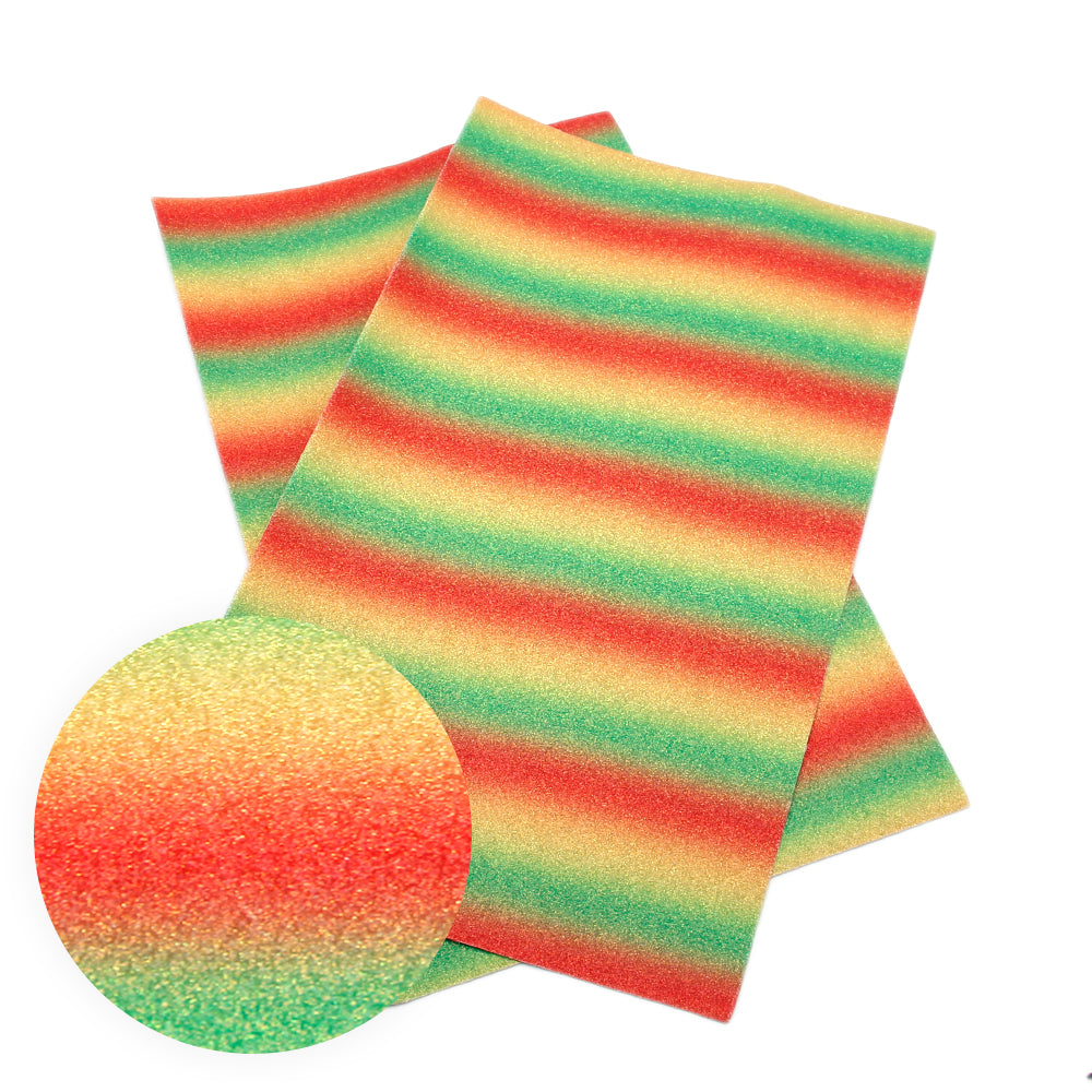 Rainbow Color Fine Glitter Faux Leather Sheets Wholesale