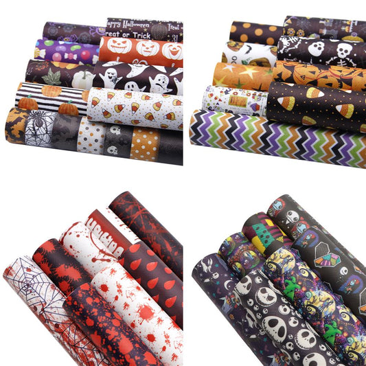 Halloween Printed Faux Leather Sets Wholesale