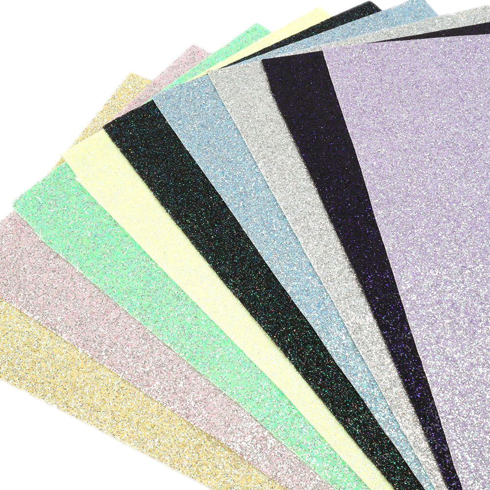 Solid Color Fine Glitter Faux Leather Sets Wholesale