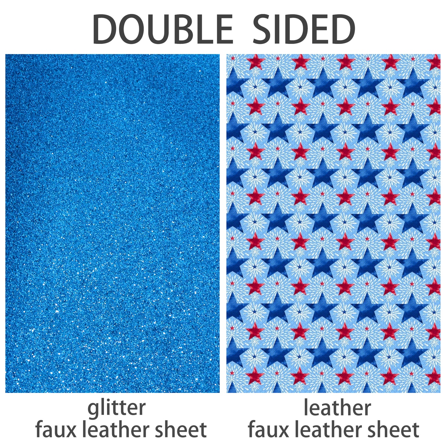 July 4th Double Sided Faux Leather Sheets Wholesale