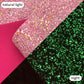 Glow in the Dark Chunky Glitter Faux Leather Sheets Wholesale