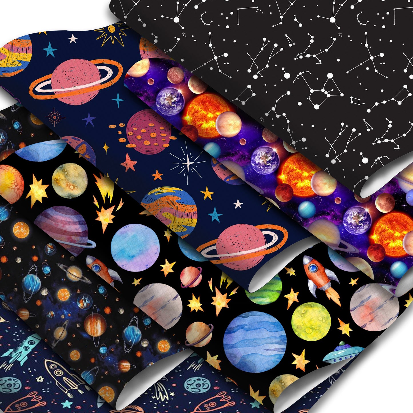 Galaxy Printed Faux Leather Sheets Wholesale