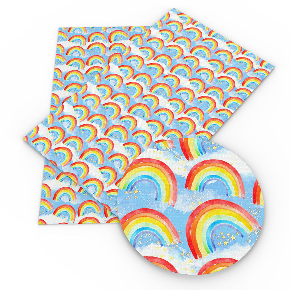 Rainbow Printed Faux Leather Sheets Wholesale