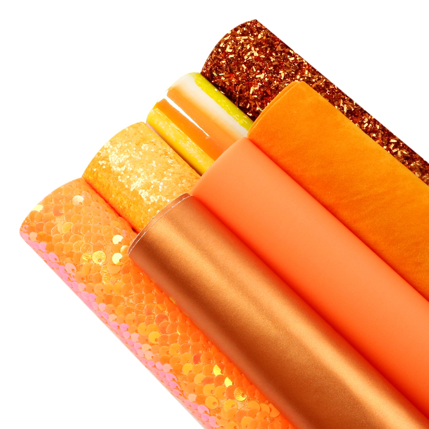 Orange Yellow Color Faux Leather Sets Wholesale