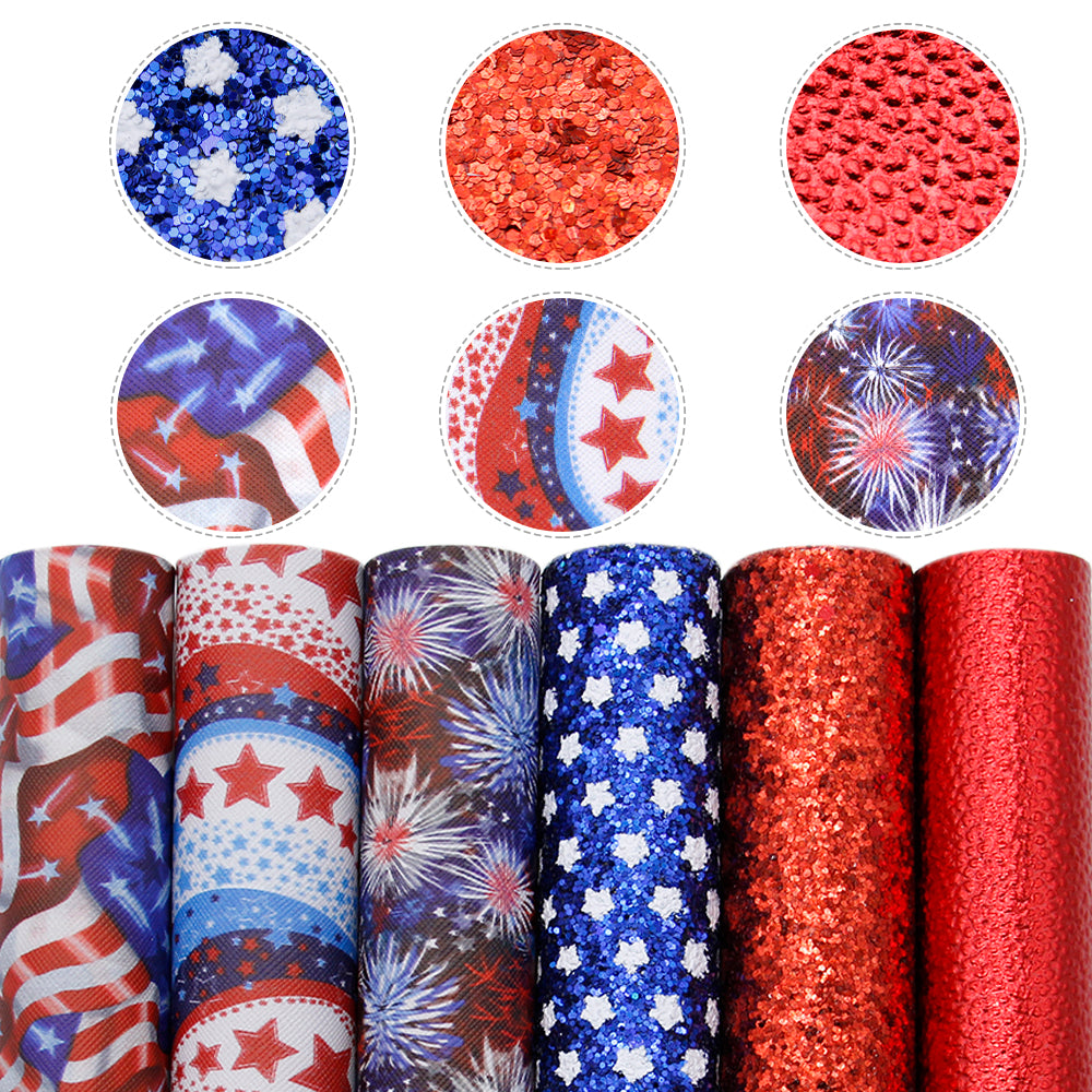 4th of July Printed Faux Leather Set Wholesale