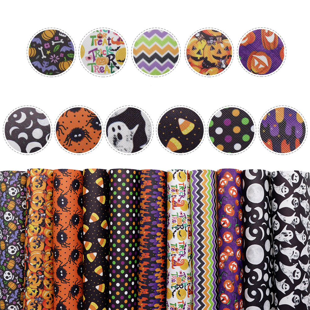 Halloween Printed Faux Leather Sets Wholesale