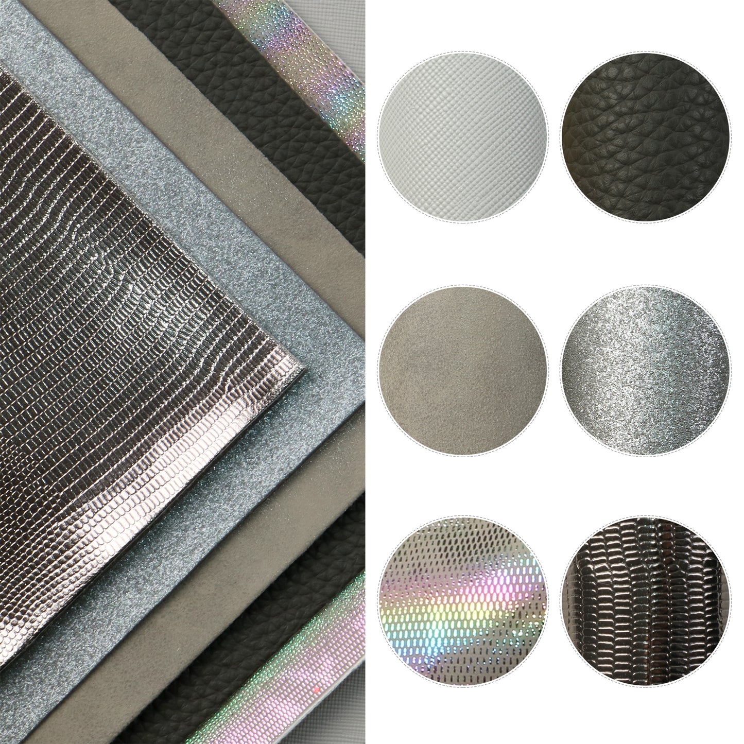 Gray Silver Color Faux Leather Sets Wholesale