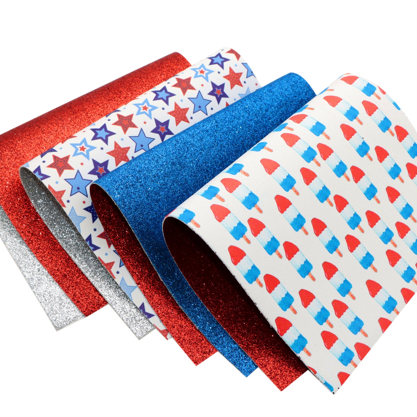 4th of July Printed Double Sided Faux Leather Sets Wholesale