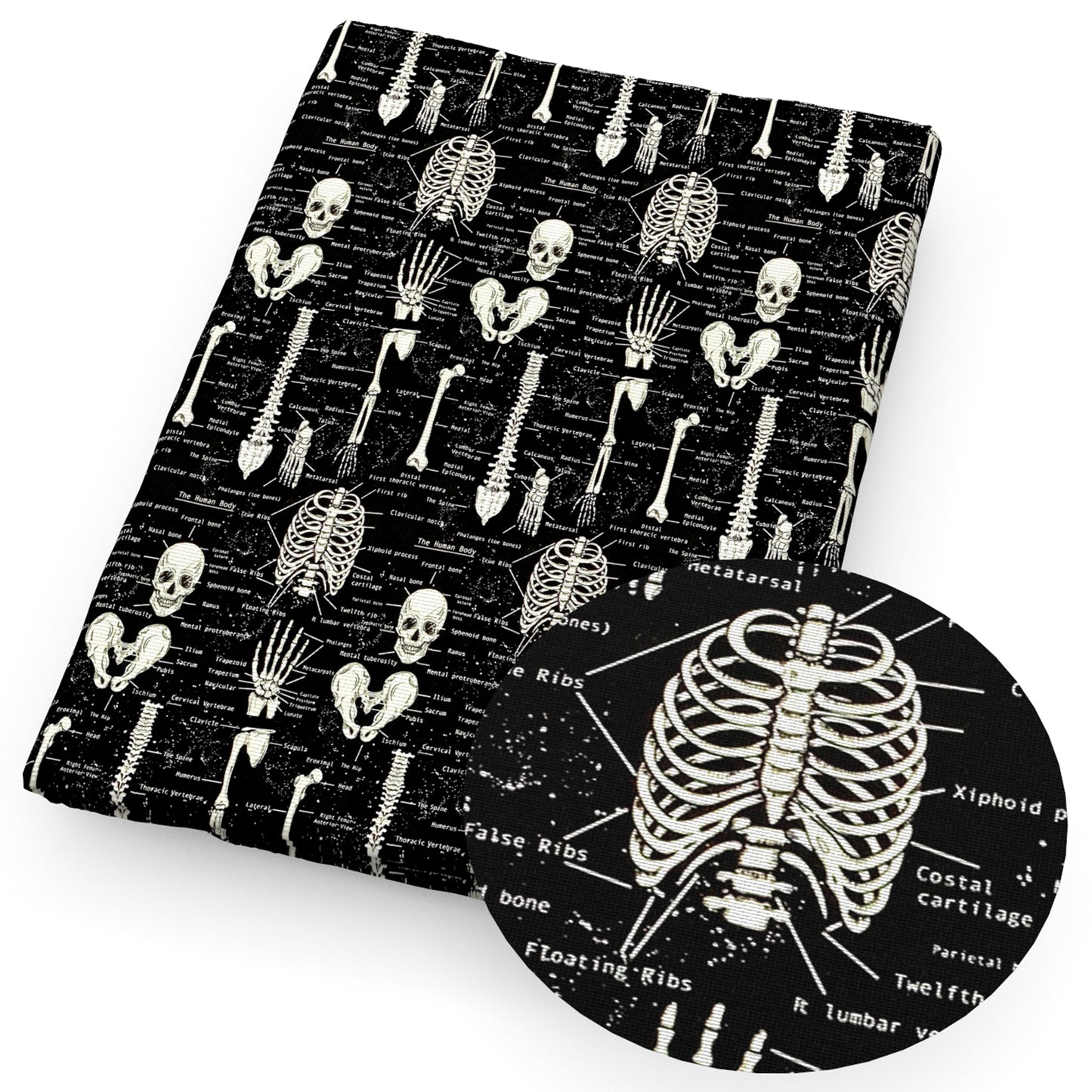 Human Organ Printed Faux Leather Sheets Wholesale