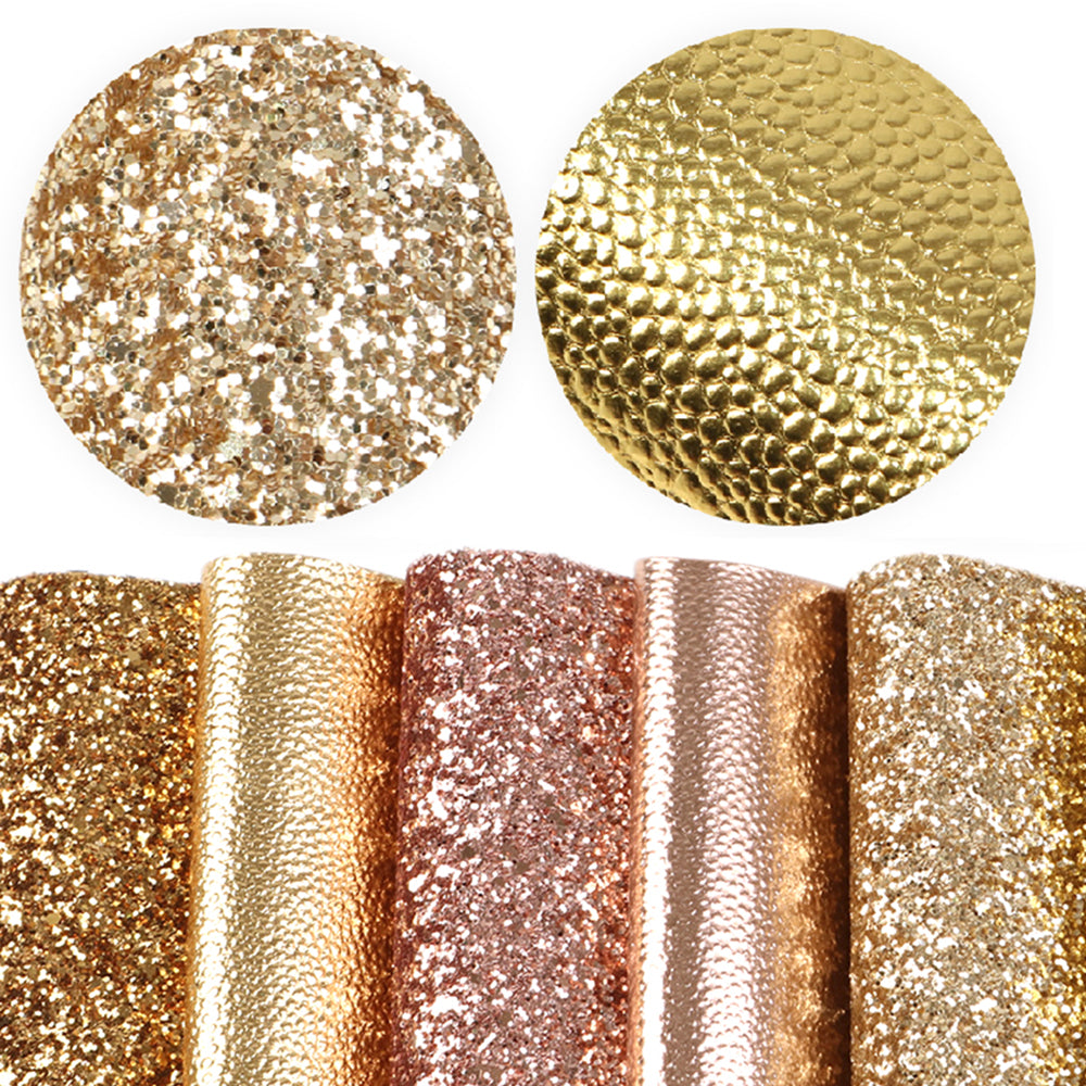 Gold Color Faux Leather Sets Wholesale