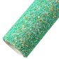 Chunky Glitter Round Sequins Faux Leather Sheets Wholesale