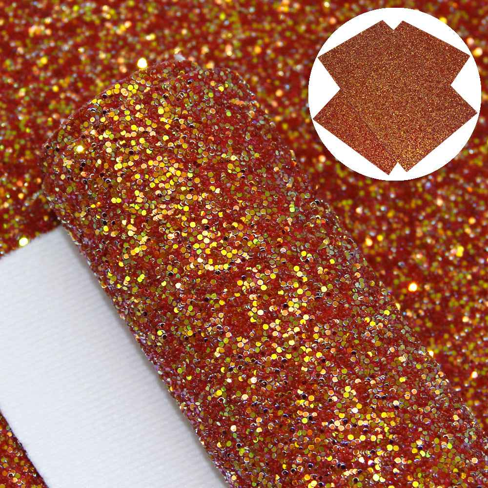 AB Color Chunky Glitter Faux Leather Sheets Wholesale