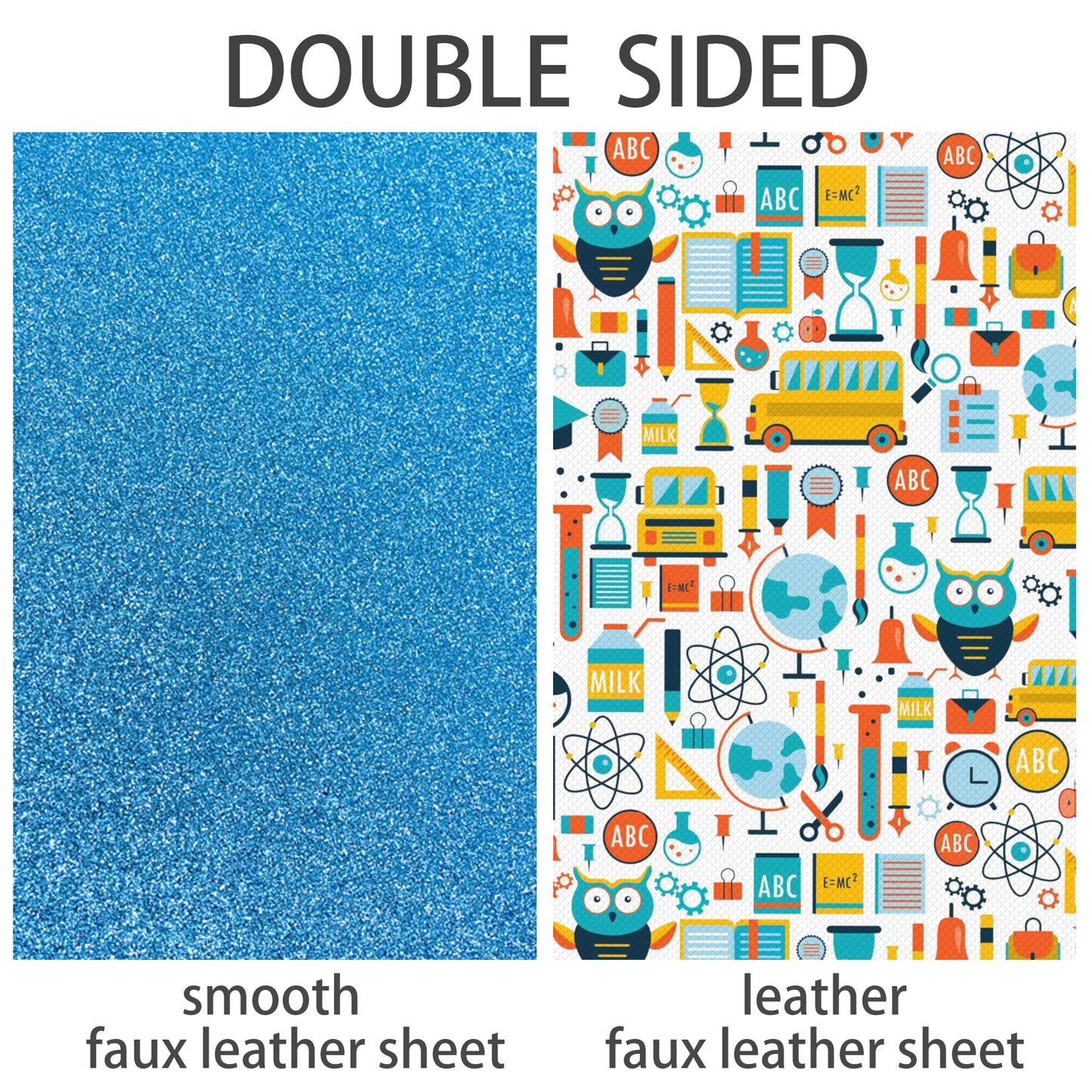Back to School Double Sided Faux Leather Sheets Wholesale