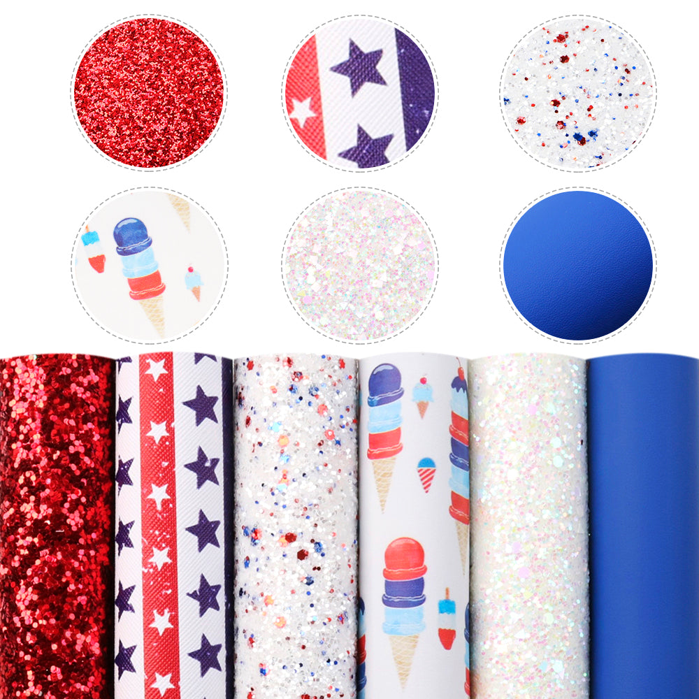 4th of July Printed Faux Leather Set Wholesale