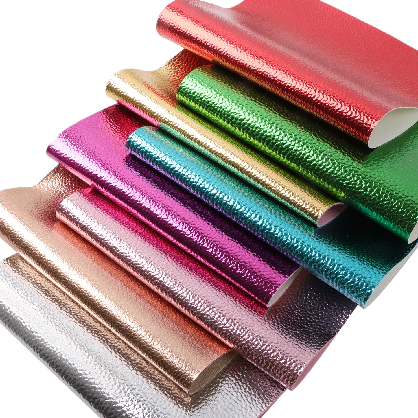 Solid Color Metallic Faux Leather Sets Wholesale