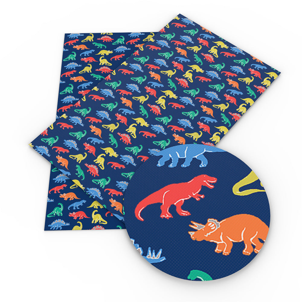 Dinosaur Printed Faux Leather Sheets Wholesale