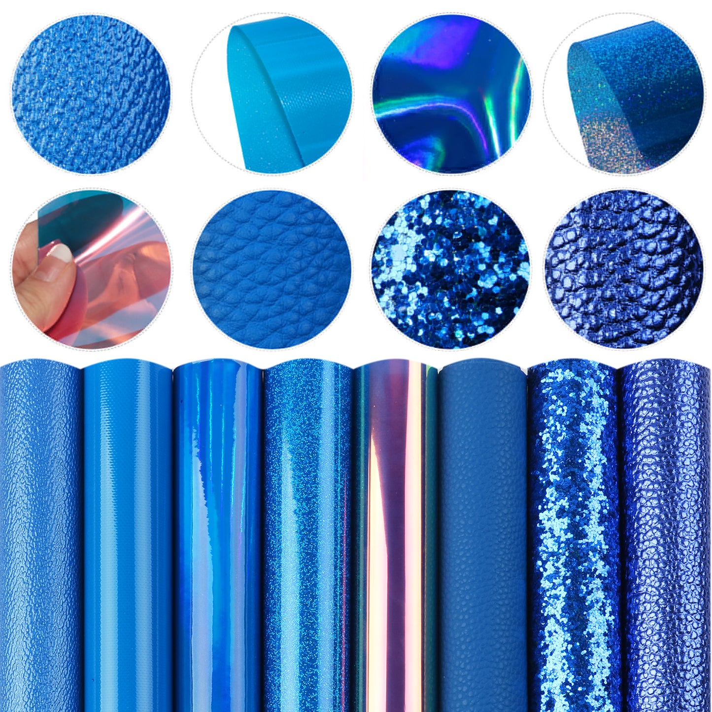 Blue Color Faux Leather Sets Wholesale