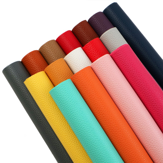 Litchi Solid Color Faux Leather Sheets Wholesale