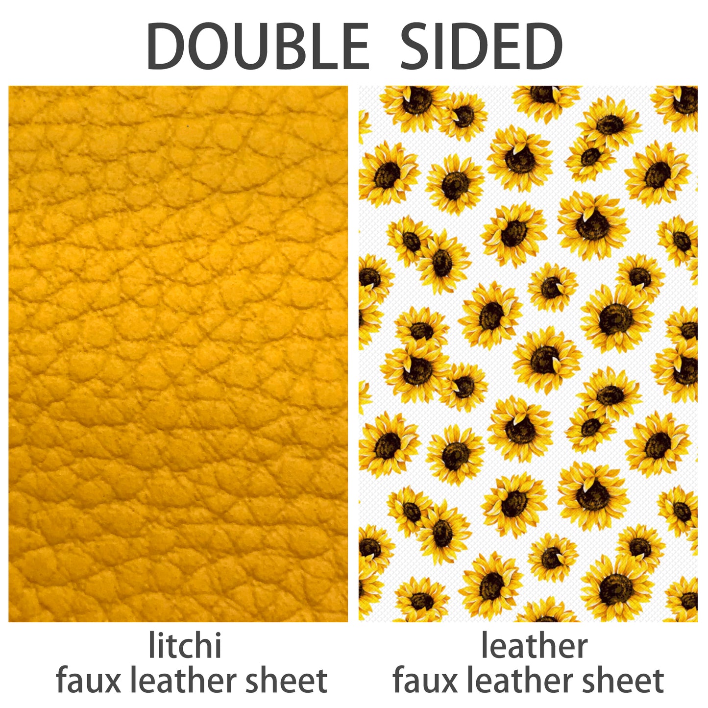 Sunflower Double Sided Faux Leather Sheets Wholesale